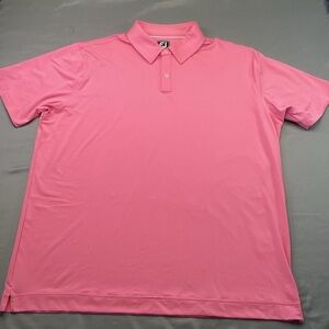 FootJoy Men's Athletic Fit Solid Lisle Golf Performance Polo Shirt 2XL EUC